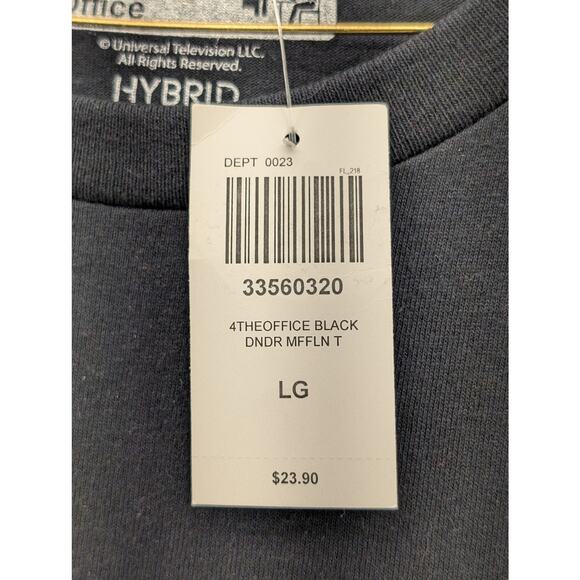 NWT Hot Topic The Office Dunder Mifflin Company T-Shirt in Black sz Large - Picture 4 of 5